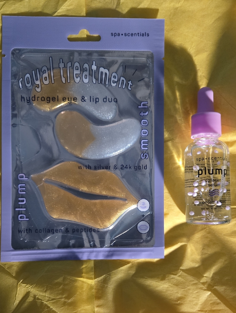 SPA SCENTIALS ROYAL TREATMENT BUNDLE OF 2 SMOOTH & PLUMP W/ SILVER & 24K GOLD